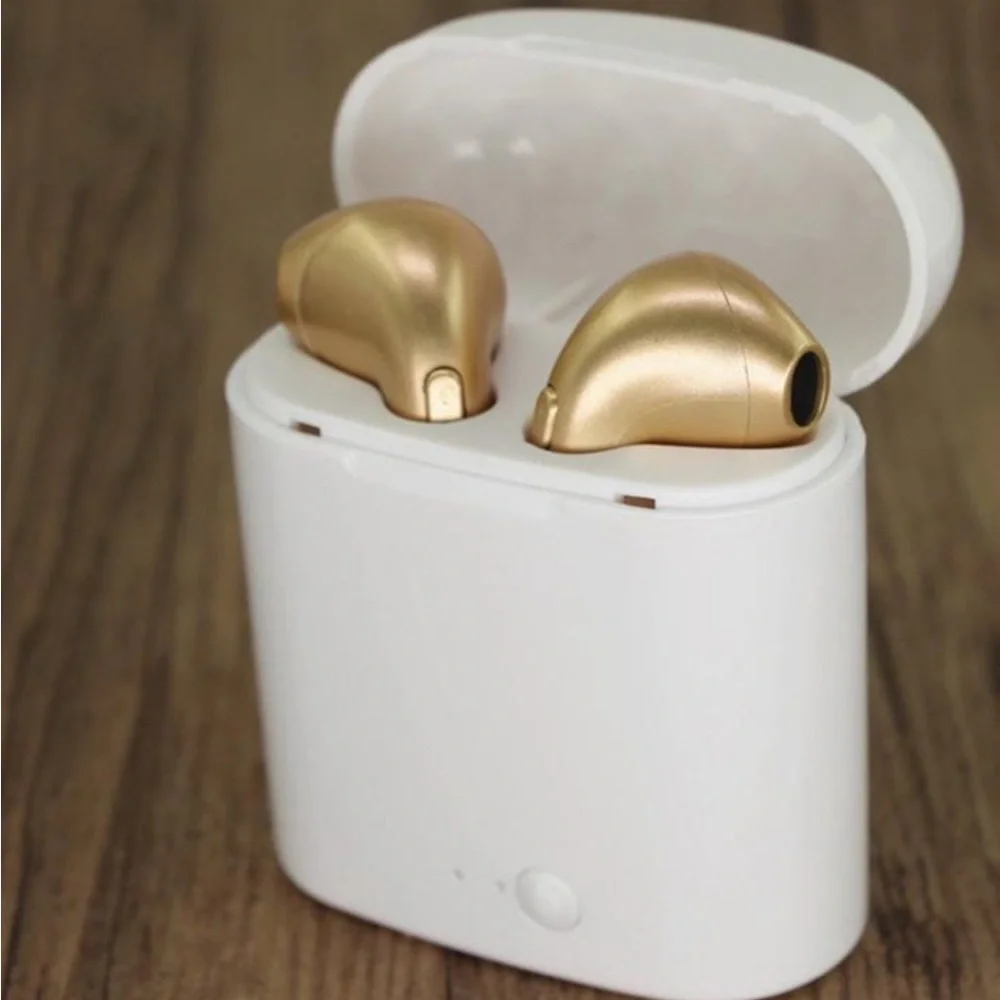 ✅i7S Wireless Bluetooth Headphone For iPhone,Android,LG,LAPTOP With Charging BOX